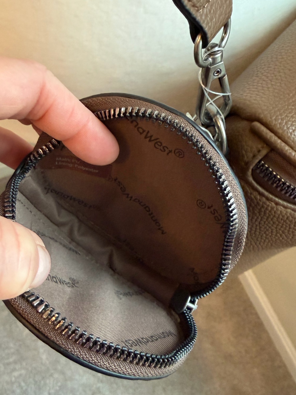🤎Montana West Leather Brown Crossbody Bag. Like new/ NWOT - Picture 9 of 15